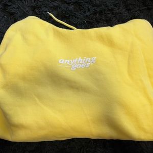 YELLOW EMMA CHAMBERLAIN HOODIE - ANYTHING GOES